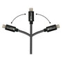 GoodConnections Cable USB A a Lightning 1.8 m 12W para iPhone iPad Carga Rápida Textil Negro Alcasa 2510-AL005S