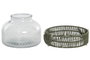 DKD Home Decor Portavelas de Cristal y Nylon Verde
