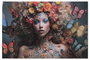 DKD Home Decor Cuadro de Cristal Templado Chica Maripos Multicolor