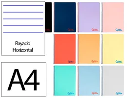 Liderpapel Cuaderno espiral A4 Wonder 80 hojas colores surtidos