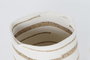 DKD Home Decor Cesta Boho Blanco Natural Algodon Seagrass 36 x 34 x 36 cm Set de 4