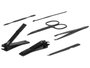 BERILO Estuche Set Pedicura Uñas Pequeño Unisex Negro-Rojo