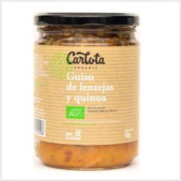 CARLOTA ORGANIC Guiso de Lentejas y Quinoa Eco Sg Vegan 425Gr