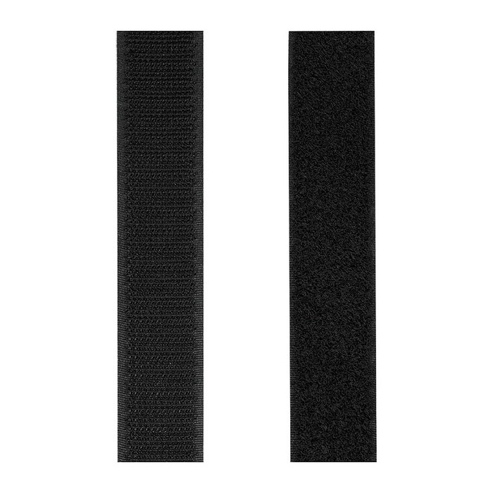 LogiLink KAB0080 Cinta de velcro autoadhesiva negra de 25 mm x 5 m (Pack de 2)