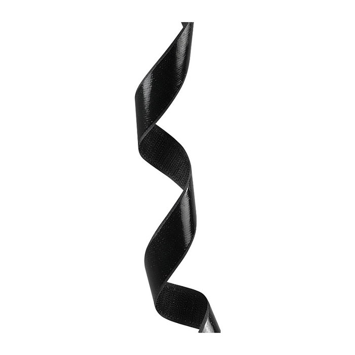 LogiLink KAB0080 Cinta de velcro autoadhesiva negra de 25 mm x 5 m (Pack de 2)