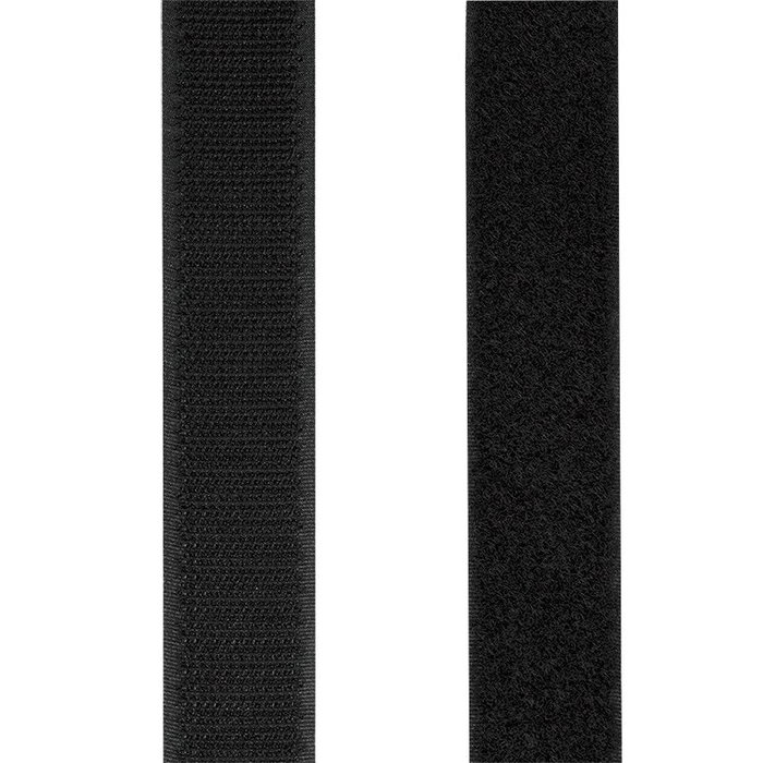 LogiLink KAB0080 Correa de Fijación para Cables con Velcro Negro, 5000 x 25 x 3 mm, Paquete de 2 Unidades