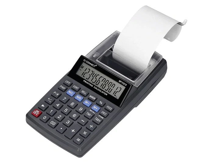 Q-connect Calculadora Impresora KF11213 12 Dígitos Tinta Azul
