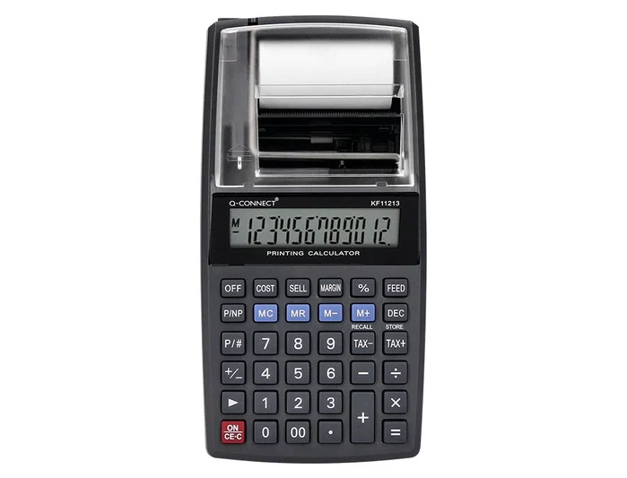 Q-connect Calculadora Impresora KF11213 12 Dígitos Tinta Azul