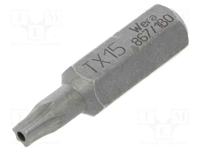 WERA Punta de destornillador Torx® T15H con protección 1/4 de pulgada WERA Punta de destornillador Torx® T15H con protección 1/4 de pulgada