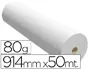 Sprintjet Papel Reprografía para Plotter 914 mm x 50 m, 80 g, Blanco, para Impresión Ink-Jet Monocromo