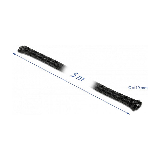 DeLOCK Manguito para cable extensible 18850 Negro 5 m x 3 mm DeLOCK Manguito para cable extensible 18850 Negro 5 m x 3 mm