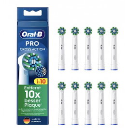 Oral-B Cepillos de Repuesto CrossAction 10 Unidades Blanco