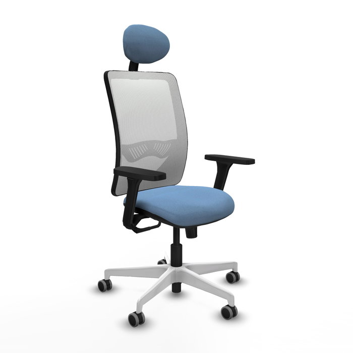 PIQUERAS Y CRESPO Silla de oficina Zulema con Mecanismo Sincro, Azul cielo y Blanco PIQUERAS Y CRESPO Silla de oficina Zulema con Mecanismo Sincro, Azul cielo y Blanco