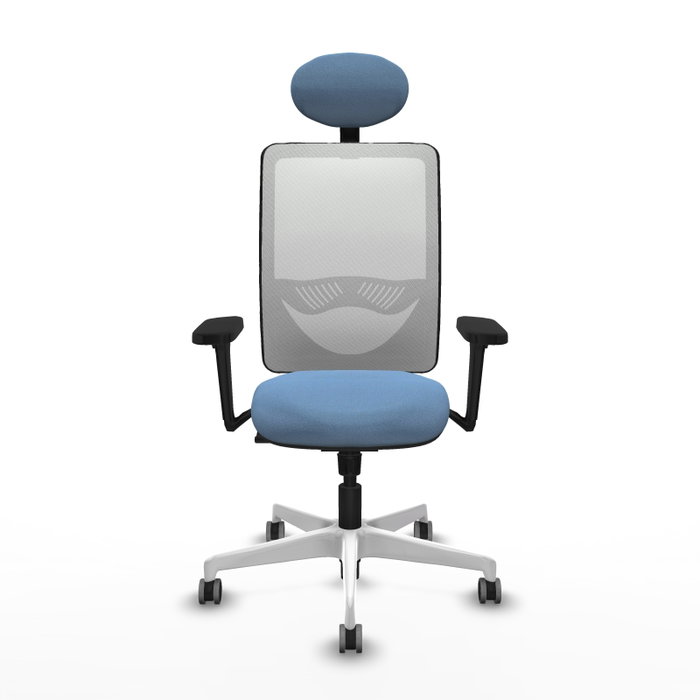PIQUERAS Y CRESPO Silla de oficina Zulema con Mecanismo Sincro, Azul cielo y Blanco PIQUERAS Y CRESPO Silla de oficina Zulema con Mecanismo Sincro, Azul cielo y Blanco