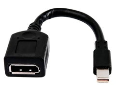 HP Cable adaptador sencillo miniDP a DP Black 2MY05AA