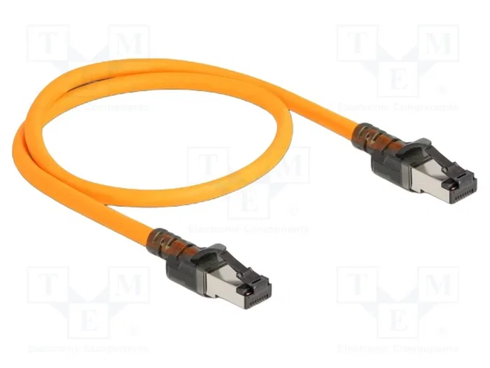DeLOCK Cable de red Cat6a S/FTP 0,5 m con función de buscador de puertos USB Type-C™ Naranja DeLOCK Cable de red Cat6a S/FTP 0,5 m con función de buscador de puertos USB Type-C™ Naranja
