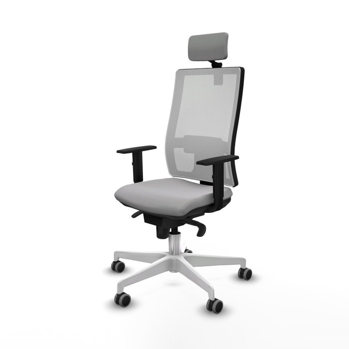PIQUERAS Y CRESPO Silla de oficina Horna Gris claro y Blanco