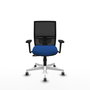PIQUERAS Y CRESPO Silla de oficina Yunquera con mecanismo Sincro, Azul y Negro