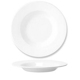 STEELITE Plato Hondo Simplicity, 30 cm, Blanco, Vajilla de Vitro Porcelana para Hostelería (Set de 6)
