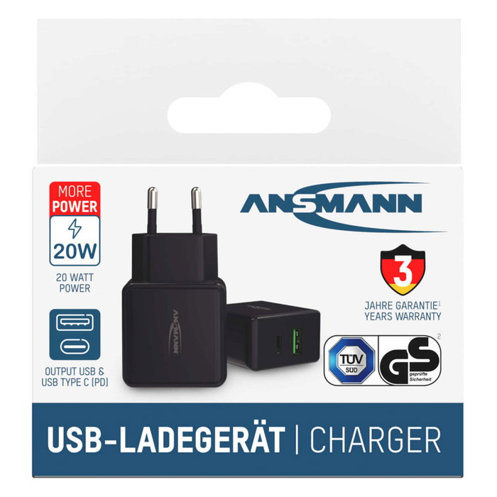 Ansmann Home Charger HC218PD con 2 puertos USB