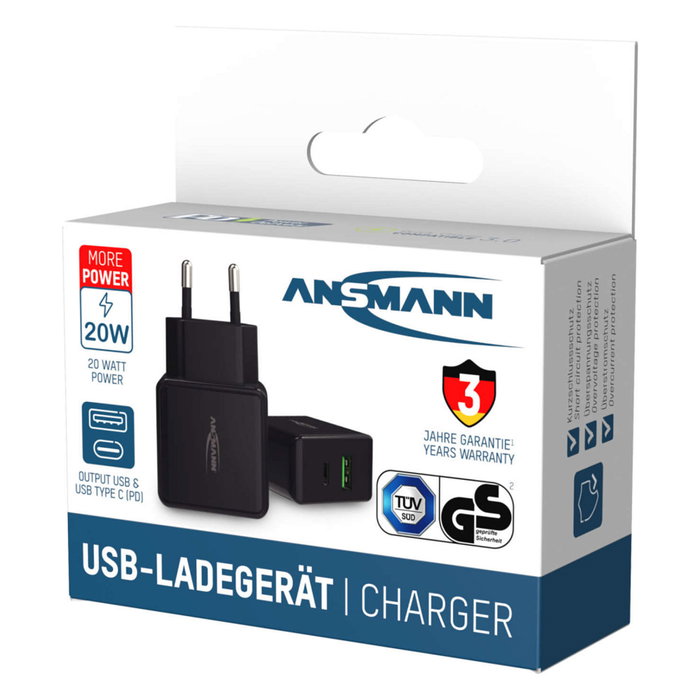 Ansmann Home Charger HC218PD con 2 puertos USB