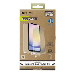 Muvit Pack Funda Recycletek + Protector Pantalla Eco Responsable para Samsung Galaxy A25 5G