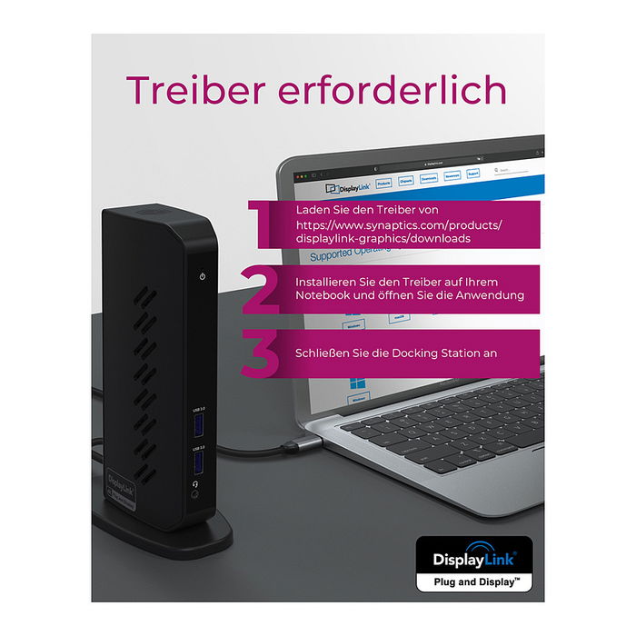 ICY BOX IB-DK2252AC Docking Station Notebook USB 3.2 Gen 1 Type-C, 6x USB-A, 2x HDMI, Ethernet, 4K Ultra HD