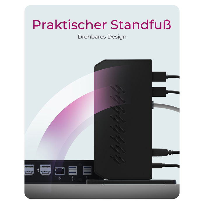 ICY BOX IB-DK2252AC Docking Station Notebook USB 3.2 Gen 1 Type-C, 6x USB-A, 2x HDMI, Ethernet, 4K Ultra HD