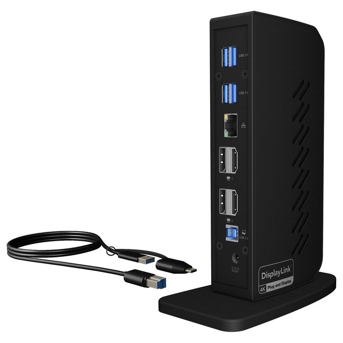 ICY BOX IB-DK2252AC Docking Station Notebook USB 3.2 Gen 1 Type-C, 6x USB-A, 2x HDMI, Ethernet, 4K Ultra HD