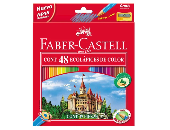 Faber-Castell Classic Lápices de Colores Surtidos con Estuche de 48 Unidades Faber-Castell Classic Lápices de Colores Surtidos con Estuche de 48 Unidades