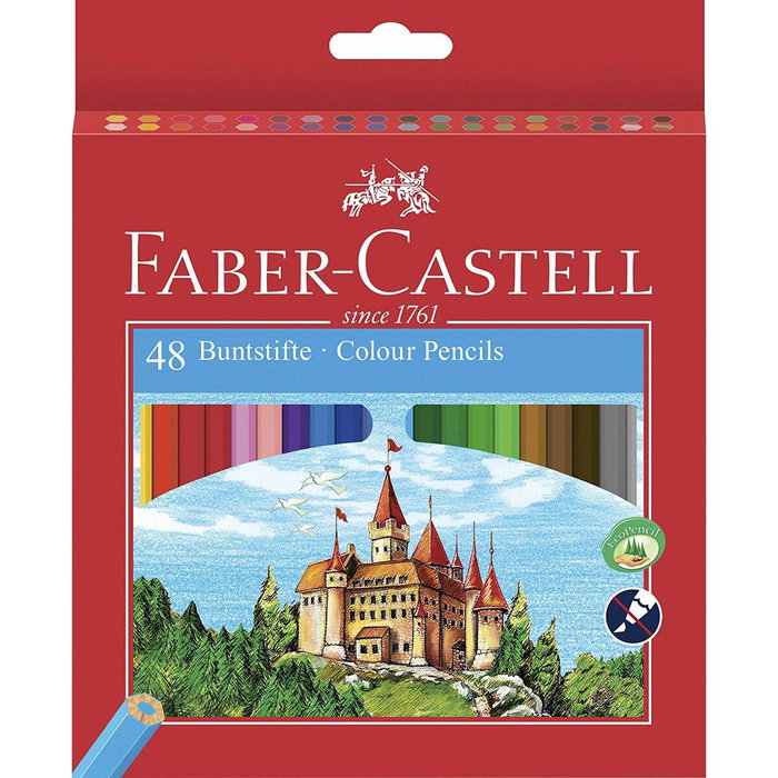 Faber-Castell Classic Lápices de Colores Surtidos con Estuche de 48 Unidades Faber-Castell Classic Lápices de Colores Surtidos con Estuche de 48 Unidades