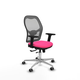 PIQUERAS Y CRESPO Silla de oficina Jorquera Rosa y Gris