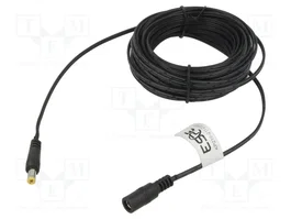 ESPE Cable de alimentación plano DC 5,5/2,1 mm, 10m, negro