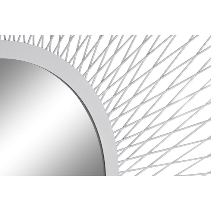 DKD Home Decor Espejo Metal Blanco 90 x 90 x 2 cm DKD Home Decor Espejo Metal Blanco 90 x 90 x 2 cm