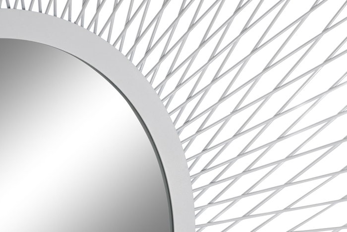 DKD Home Decor Espejo Metal Blanco 90 x 90 x 2 cm