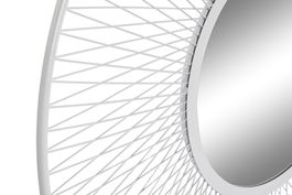 DKD Home Decor Espejo Metal Blanco 90 x 90 x 2 cm