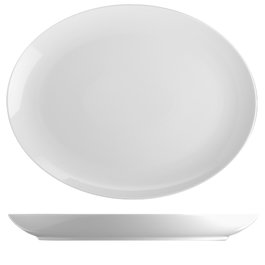 G.Benedikt Fuente Oval de Porcelana para Vajilla, Color Blanco, 32 cm de Largo