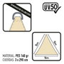 Aktive Garden Toldo triangular Sombreo crema 500x500x500 cm