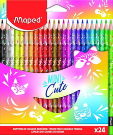 Lapices De Colores Maped Mini Cute Estuche De 24