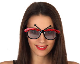 Gafas Mariquita Rojo Negro Mujer Adulto