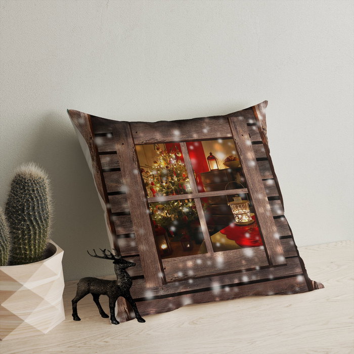 Aberto Design A12940 Cojín Lujoso 43 x 43 cm, 50% Algodón / 50% Poliéster, Relleno de Silicona, Cremallera Oculta, Lavable