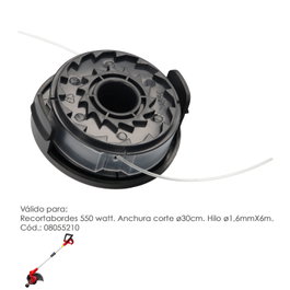 WOLFPACK LINEA PROFESIONAL Cabezal Nylon Repuesto Recortabordes 550 Watt