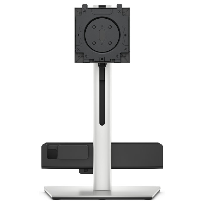 DELL OSS25 Soporte de Monitor VESA 100x100 mm, Ajuste de Altura, para Pantallas de 19" a 27", Negro/Plata