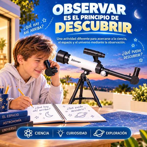 Jugatoys - sciencetoys Telescopio Astronómico con lentes 30X, 60X