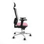 PIQUERAS Y CRESPO Silla de oficina Horna Rosa y Blanco con Mecanismo Sincro