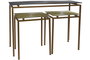 DKD Home Decor Set de 3 Consolas de Metal y Aluminio Gris