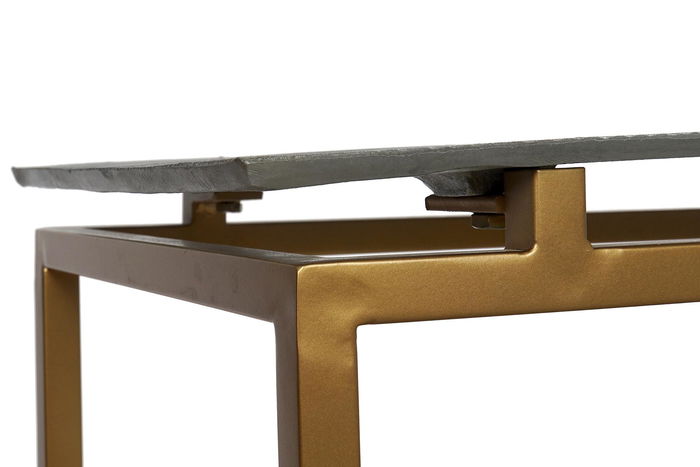 DKD Home Decor Consola Gris Moderno Metal Aluminio 109.5x37.5x80 cm Set de 3