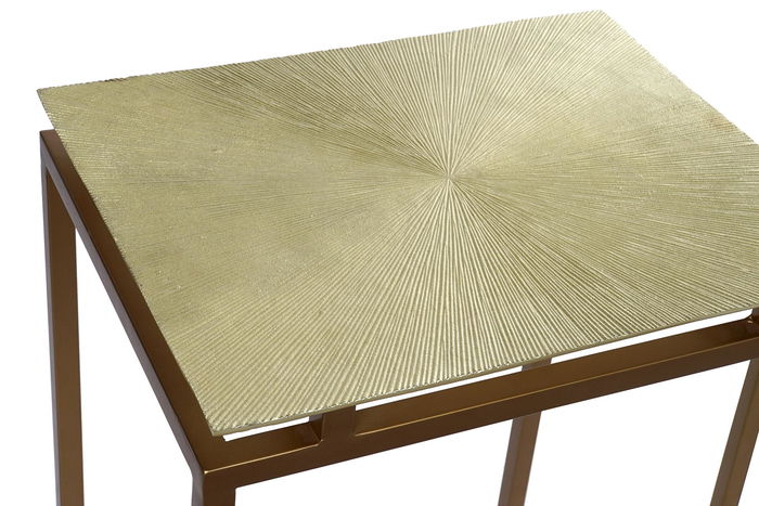 DKD Home Decor Consola Gris Moderno Metal Aluminio 109.5x37.5x80 cm Set de 3