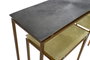 DKD Home Decor Set de 3 Consolas de Metal y Aluminio Gris