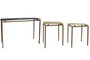 DKD Home Decor Set de 3 Consolas de Metal y Aluminio Gris
